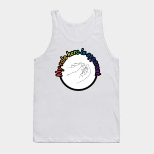 My Role Here is Apparent Funny Parent Humor / Dad Joke Holding Child's Hand Rainbow Version (MD23Frd012c) Tank Top